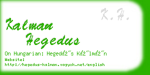 kalman hegedus business card